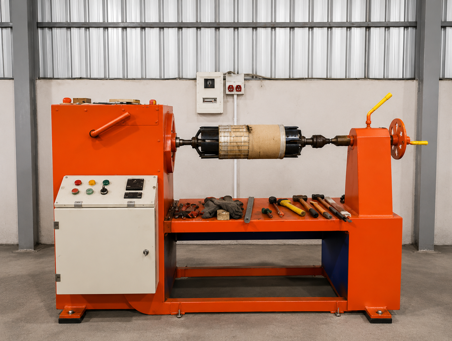 Low voltage winding machine alternate view